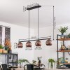 Koyoto hanging light, globe light, pendant light coppery, 4-light sources