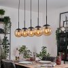 Gastor hanging light, globe light, pendant light Amber, 5-light sources