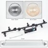 Koyoto ceiling light, globe light Amber, clear, Smoke-coloured, 10-light sources