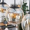Gastor hanging light, globe light, pendant light Amber, clear, 4-light sources