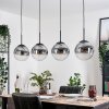 Gastor hanging light, globe light, pendant light clear, Smoke-coloured, 4-light sources