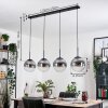Gastor hanging light, globe light, pendant light clear, Smoke-coloured, 4-light sources