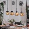 Gastor hanging light, globe light, pendant light Amber, 4-light sources