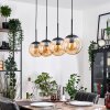 Gastor hanging light, globe light, pendant light Amber, 4-light sources