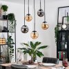 Gastor hanging light, globe light, pendant light Amber, Smoke-coloured, 5-light sources