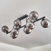 Gastor ceiling light, globe light Smoke-coloured, 10-light sources