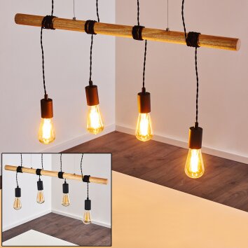 Pendant Light Oostkapelle black, 4-light sources