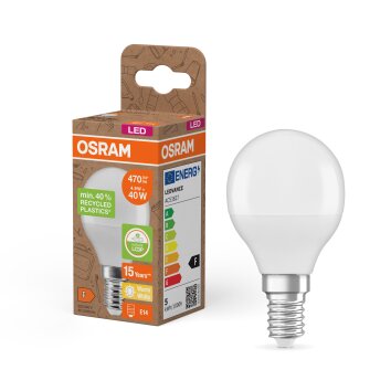 Osram lights E14 4.9 Watt warm white 470 Lumen