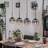 Gastor hanging light, globe light, pendant light clear, Smoke-coloured, 4-light sources