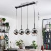Gastor hanging light, globe light, pendant light chrome, Smoke-coloured, 4-light sources
