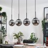 Gastor hanging light, globe light, pendant light Smoke-coloured, 4-light sources