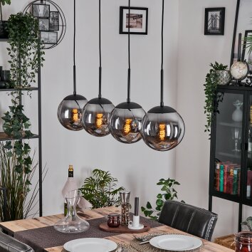 Gastor hanging light, globe light, pendant light Smoke-coloured, 4-light sources