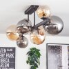 Chehalis ceiling light, globe light Amber, Smoke-coloured, 8-light sources