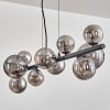 Chehalis globe light, pendant light Smoke-coloured, 10-light sources