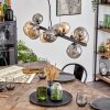 Chehalis hanging light, globe light, pendant light Amber, Smoke-coloured, 10-light sources