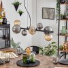 Chehalis hanging light, globe light, pendant light Amber, Smoke-coloured, 8-light sources