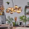 Chehalis hanging light, globe light, pendant light Amber, Smoke-coloured, 8-light sources