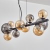 Chehalis hanging light, globe light, pendant light Amber, Smoke-coloured, 10-light sources