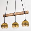 Koyoto hanging light, globe light, pendant light gold, clear, 3-light sources