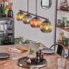 Koyoto hanging light, globe light, pendant light blue, green, coppery, 4-light sources
