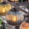 Koyoto hanging light, globe light, pendant light blue, green, coppery, 4-light sources