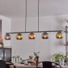 Koyoto hanging light, globe light, pendant light blue, green, coppery, 5-light sources