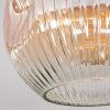 Ripoll ceiling light, globe light Amber, clear, 1-light source
