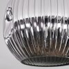 Ripoll ceiling light, globe light chrome, Smoke-coloured, 1-light source
