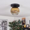Ripoll ceiling light, globe light gold, clear, 1-light source