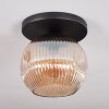 Ripoll ceiling light, globe light Amber, 1-light source