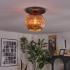 Ripoll ceiling light, globe light coppery, 1-light source