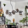 Gastor hanging light, globe light, pendant light clear, Smoke-coloured, 8-light sources