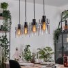 Hasvik hanging light, pendant light clear, Smoke-coloured, 4-light sources