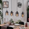 Hasvik hanging light, pendant light clear, Smoke-coloured, 4-light sources