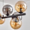 Gastor hanging light, globe light, pendant light Amber, Smoke-coloured, 10-light sources