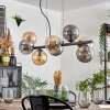Gastor hanging light, globe light, pendant light Amber, Smoke-coloured, 8-light sources