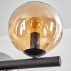 Gastor hanging light, globe light, pendant light Amber, clear, Smoke-coloured, 10-light sources