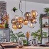 Gastor hanging light, globe light, pendant light Amber, clear, Smoke-coloured, 10-light sources