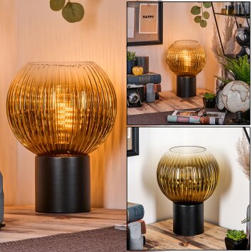 Koyoto globe light, desk lamp, table lamp gold, clear, 1-light source