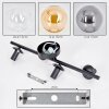 Gastor ceiling light, globe light Amber, clear, Smoke-coloured, 4-light sources