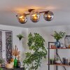 Gastor ceiling light, globe light Amber, Smoke-coloured, 5-light sources