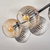 Gastor ceiling light, globe light Amber, clear, Smoke-coloured, 5-light sources