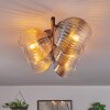 Gastor ceiling light, globe light Amber, clear, Smoke-coloured, 5-light sources