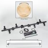 Gastor hanging light, globe light, pendant light Amber, 10-light sources