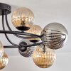 Chehalis ceiling light, globe light Amber, Smoke-coloured, 12-light sources