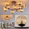 Chehalis ceiling light, globe light Amber, 12-light sources