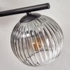Koyoto ceiling light, globe light clear, Smoke-coloured, 4-light sources