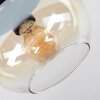 Apedo ceiling light, globe light Amber, clear, 1-light source