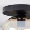 Apedo ceiling light, globe light Amber, clear, 1-light source