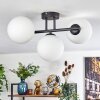 Gastor ceiling light, globe light white, 3-light sources